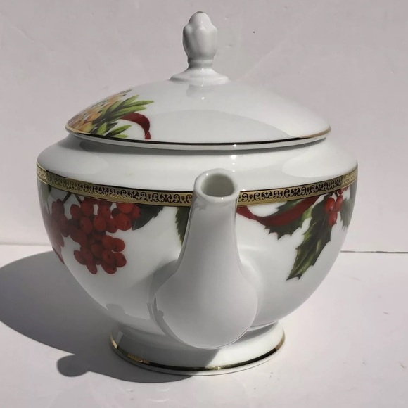 CHARTER CLUB HOME FASHION BUFFET GOLD TEAPOT & LID 2006 "CHRISTMAS"ps2 - Picture 3 of 12